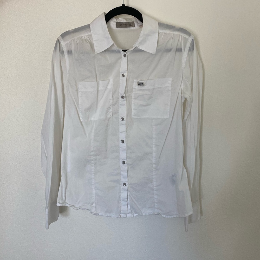 GUESS white button down